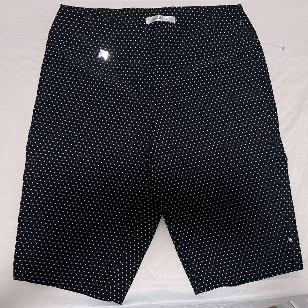 Mango Black Polka Dot Wide Leg Cropped Pants
